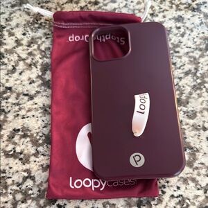 Loopy Maroon Red IPhone 14 Pro Max case